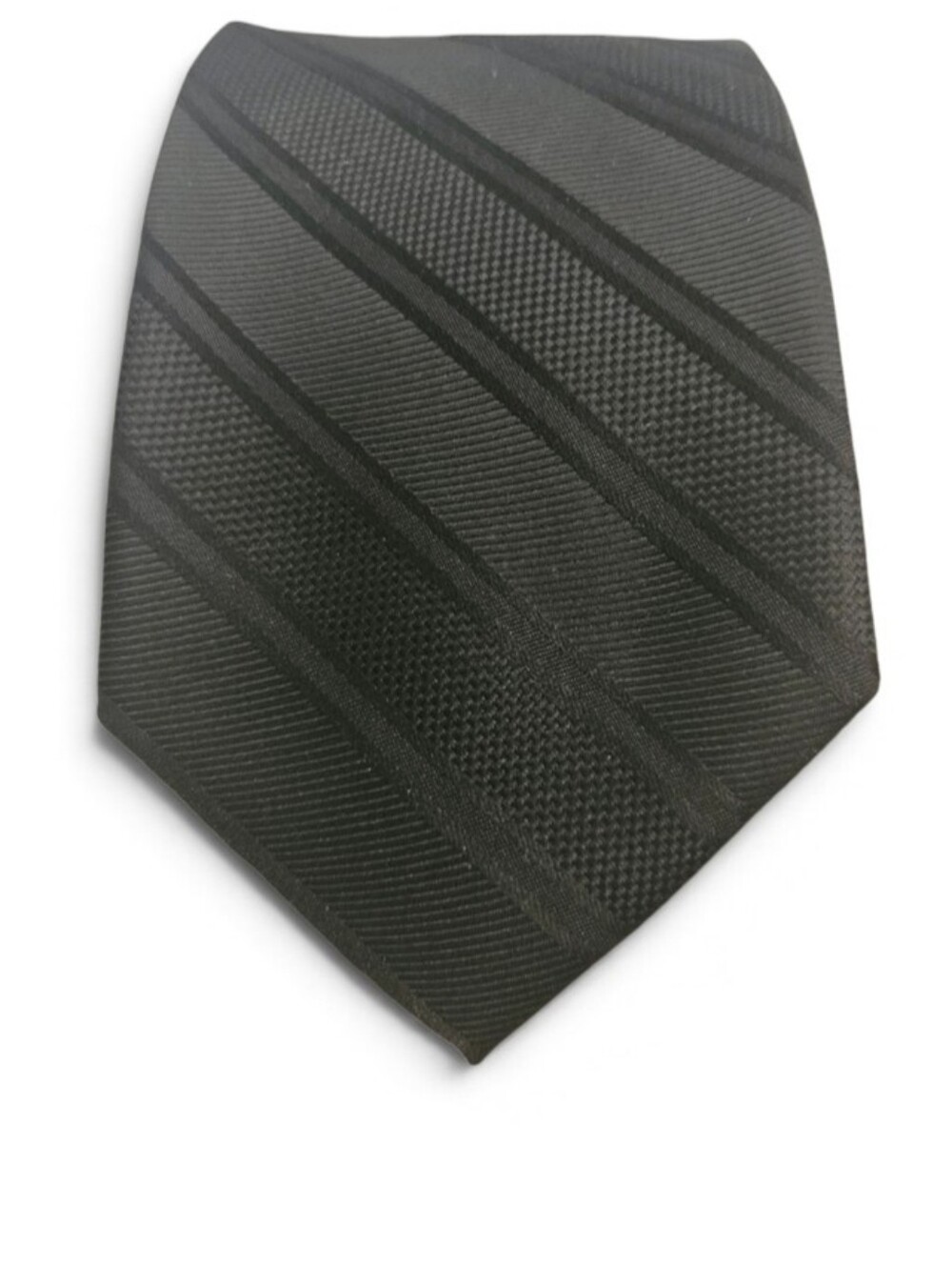 Pierre Cardin Classic Black Textured Striped Men's Tie